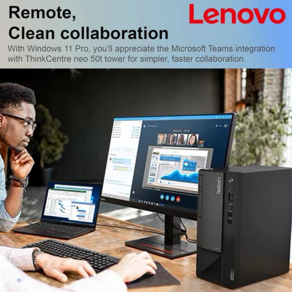 Lenovo ThinkCentre Business Desktop| Intel Quad-Core Processor | 64GB RAM | 1TB SSD & 1TB HDD | Support Upto 3 Monitors | HDMI & USB-C | Ethernet | Wi-Fi | Bluetooth | Keyboard & Mouse| Windows 11 Pro - Image 7