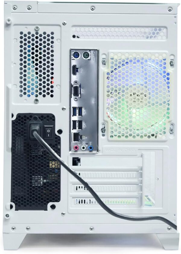 LXZ Desktop Computer AMD Ryzen 7-5700G 8 core 3.9GHz, 16G DDR4 RAM, 1TB NVME SSD, Tower Computer with 600W Power Supply for Gaming, Home and Office (White) - Image 5