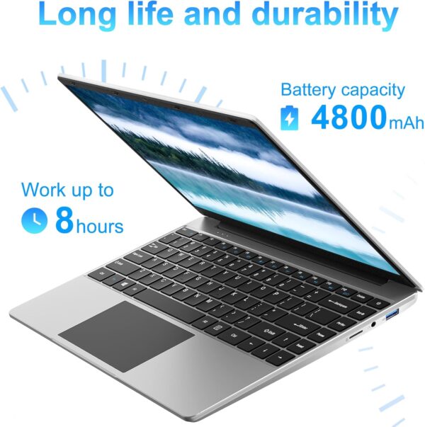 jumper Laptop, 12GB LPDDR4 RAM, 256GB SSD ROM, 14 Inch 1080p FHD IPS Screen, Windows 11 Laptops Computer with Celeron 4-Core Processor, UHD Graphics 600, 2 Stereo Speaker, Portable. - Image 6