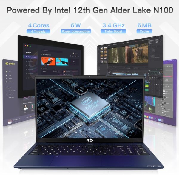 15.6 FHD-Laptop, IPS Student-Computer,4-Cores Pentium N100 16GB RAM 1TB SSD Expansion, (Beat i3-1115G4) Laptop for Backlit Computer with Keyboard Fingerprint WiFi 6 Win 11 - Image 3