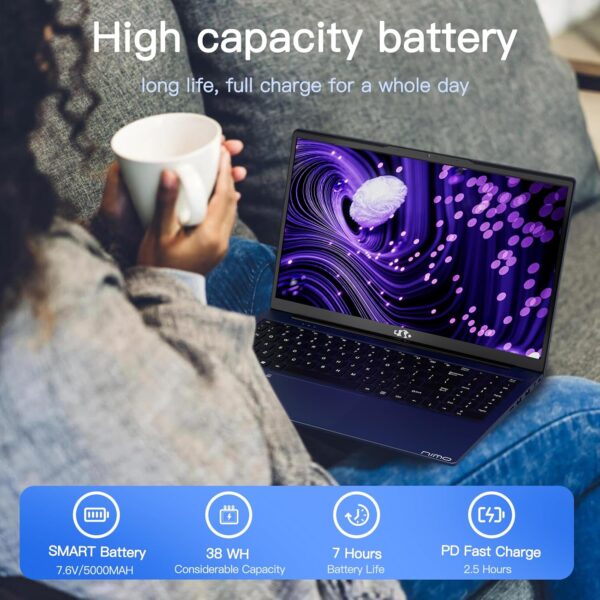 15.6 FHD-Laptop, IPS Student-Computer,4-Cores Pentium N100 16GB RAM 1TB SSD Expansion, (Beat i3-1115G4) Laptop for Backlit Computer with Keyboard Fingerprint WiFi 6 Win 11 - Image 7