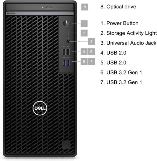 Dell OptiPlex 7010 Desktop Computer, 7000 Tower Dekstop PC, Intel Hexa-Core i5-12500 (Beat i7-11700), 32GB DDR4 RAM, 1TB PCIe SSD, DVDRW, USB WiFi Adapter, RJ-45, HDMI, DisplayPort, Windows 11 Pro - Image 6