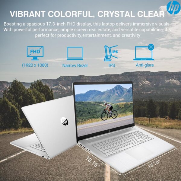 HP 2025 17 Inch Laptop Computer, 17.3 IPS FHD Business Laptop PC, AMD Ryzen 5 6-Core, 64GB RAM 2.5TB Storage (2TB SSD+512GB PSSD), Windows 11 Pro Laptop Copilot AI Lifetime Office, 10-Key Number Pad - Image 7