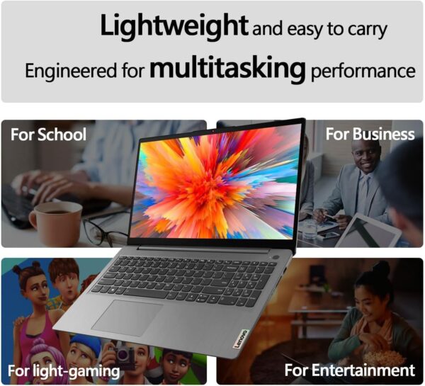 Lenovo IdeaPad 1 Home Laptop, 15.6" FHD Display, Intel Celeron Dual Core Processor, 12GB RAM, 384GB Storage(128GB eMMC + 256GB PCIe), 1 Yr Office 365, Wi-Fi 6, W11H, Additional 1 Yr ADP - Image 6