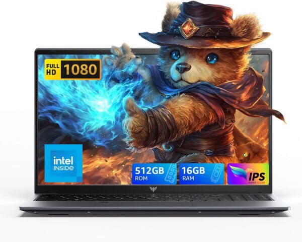2025 Laptop,15.6In Windows 11 Laptop Computer with Quad Core-12th Alder Lake N97(Up to 3.6GHz), 16GB DDR4 512GB Hard Drive for Business, School, Offic - Image 2