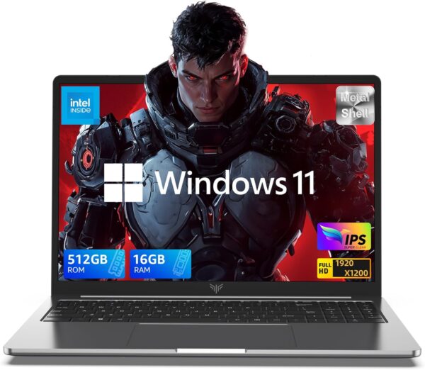 ACEMAGIC 16.0-inch Gaming Laptop, 16GB DDR4 512GB SSD Laptop, Windows 11 Laptop with Intel 12th N97 Processor(Up to 3.6GHz), 1920P FHD Display, Metal Shell, WiFi 6, USB3.2, Type_C, Long Battery Life - Image 2