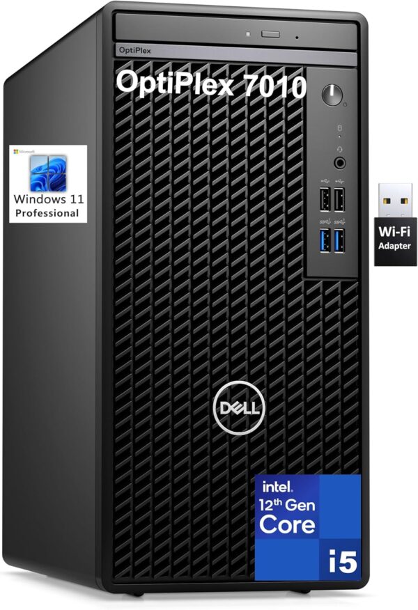 Dell OptiPlex 7010 Desktop Computer, 7000 Tower Dekstop PC, Intel Hexa-Core i5-12500 (Beat i7-11700), 32GB DDR4 RAM, 1TB PCIe SSD, DVDRW, USB WiFi Adapter, RJ-45, HDMI, DisplayPort, Windows 11 Pro - Image 2