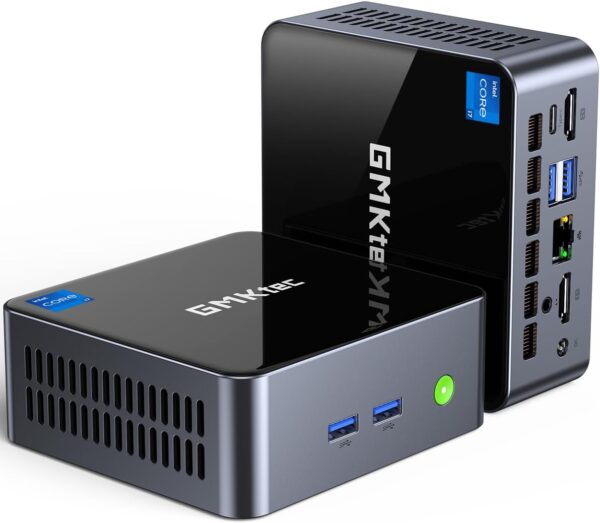 GMKtec Mini PC Intel i7-1195G7(Up to 5.0GHz) 16GB DDR4 1TB SSD, Mini Desktop Computers Dual SSD Slot, WiFi 6, USB3.2, BT 5.2, DP, HDMI, RJ45 2.5G - Image 2