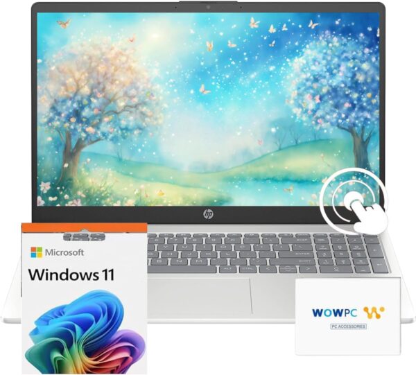 HP 2025 Pavilion 15.6" Touchscreen Laptop Computer, 10-Core Intel Core i5-1235U, 32GB RAM, 1TB SSD, Fast Wi-Fi 6, Long Battery Life, w/WOWPC Recovery USB, Windows 11 with Microsoft 365 - Image 2