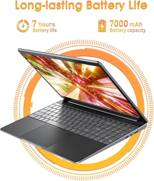 15.6 Inch Laptops, 8GB DDR3 512GB SSD Windows 11 Laptop Computer with I3 Processor, HD Display, 52Wh Battery, Wi-Fi 5, BT4.2, HDMI, USB3.2, Type-C, for Business and Students - Image 5