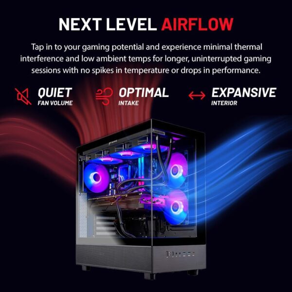 Skytech Azure Gaming PC Desktop, Ryzen 7 9700X 3.8 GHz (5.5GHz Turbo Boost), NVIDIA RTX 4060 8GB GDDR6, 1TB SSD, 16GB DDR5 RAM 6000, 650W Gold PSU, 360mm ARGB AIO, Wi-Fi, Win 11 Home - Image 5