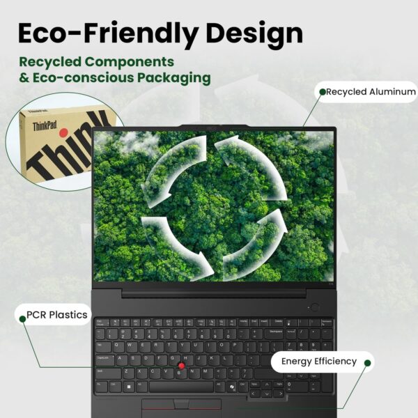 Lenovo ThinkPad E16 AI-Optimized Business Laptop, 16" FHD+, Intel Core Ultra 7 155U, 64GB DDR5 RAM, 2TB SSD, Fingerprint, Backlit, HDMI, Wi-Fi 6, Windows 11 Pro, Bundle with Targus Docking Station - Image 8
