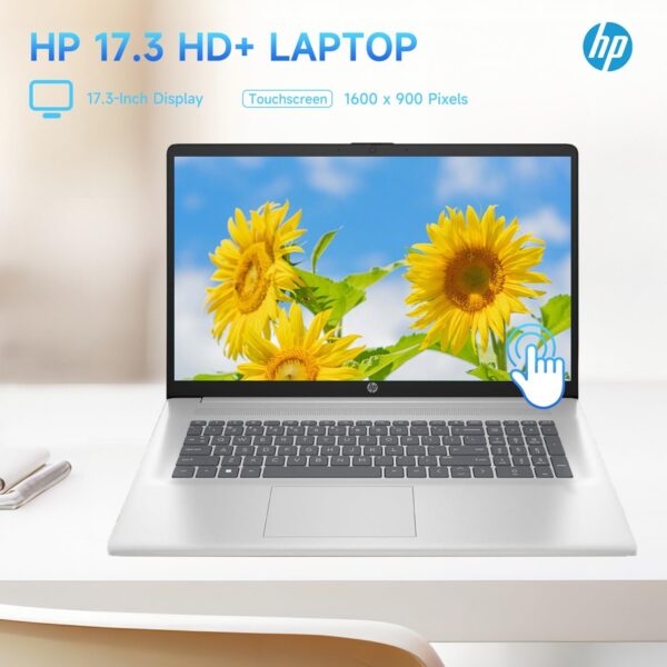 HP 17.3" Touchscreen Laptop, Intel Core i3-N305, 32GB RAM, 128GB eMMC + 2TB SSD, Numeric Keypad, Webcam, HDMI, Wi-Fi 6, Windows 11 Pro, Silver - Image 6