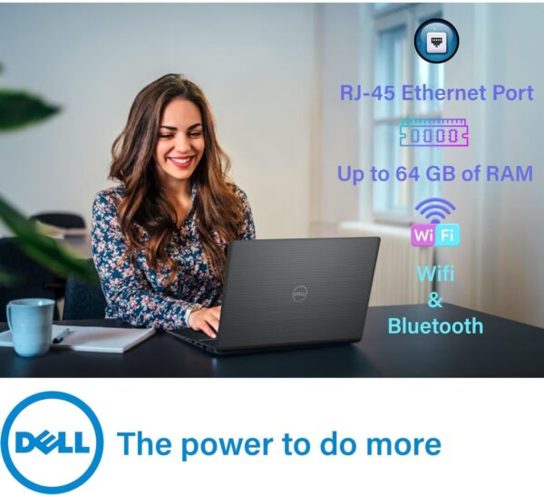 Dell Vostro 3520 15 15.6" 120Hz FHD Business Laptop Computer, 12th Gen Intel 6-Core Processor (Beat i5-1135G7), 32GB DDR4 RAM, 1TB PCIe SSD, WiFi, Bluetooth, RJ45, HDMI, Carbon Black, Windows 11 Pro - Image 6