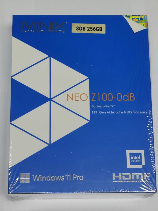 MINIX Z100-0dB Fanless Mini PC, Intel 12th Gen N100, 8GB DDR4, 256GB M.2 PCIe Gen3 x 4 NVMe SSD Windows 11 Pro Desktop Computer, 4K Dual Display/2.5G LAN/USB3.2/USB-C/Vesa Mount/Auto Power On - Image 11
