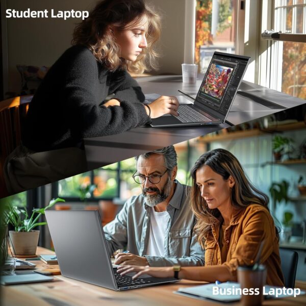 Naclud Windows 11 Laptops, 17.3 Inch Laptop Computer with Core i3 Processor, 4GB DDR3 128GB SSD(Expandable 1TB), 60800mWh Battery, FHD IPS Display, Type-C, HDMI, 5G WiFi, BT4.2, Webcam, USB3.2 - Image 9