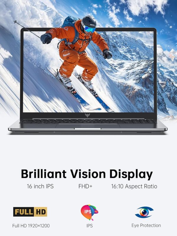 ACEMAGIC 16.0-inch Laptop, 2025 16GB DDR4 512GB SSD Windows 11 Laptop, Laptop Computer with Intel 12th Quad-Core Processor(Up to 3.6GHz), 1920P FHD Display, Metal Shell, WiFi 5, USB3.2, Type_C - Image 4