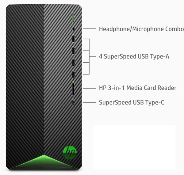 HP Pavilion Tower Desktop Computer, Intel Hexa-Core i5-10400F (Beat i7-8700), 64GB DDR4 RAM, 2TB PCIe SSD, GeForce GT 610 2GB, USB WiFi Adapter, RJ-45, Type-C, HDMI, VGA, Windows 11 Pro, WE/PGPY - Image 3