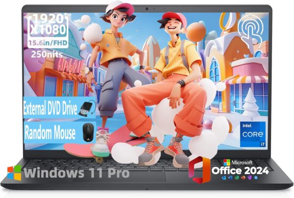 Dell Inspiron 15 3530 Touchscreen Laptop Computer - MS Office 2024 Lifetime for Business, 15.6'' FHD, 13th Gen Intel 10-Core i7-1355U GPU, Numeric Keypad, w/DVD Drive, Win11 Pro(64GB RAM, 2TB SSD) - Image 2
