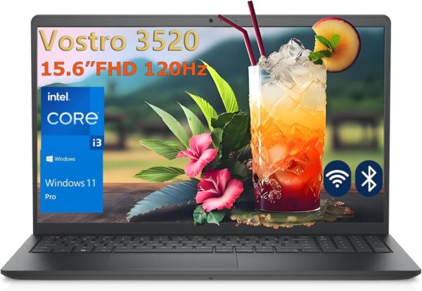Dell Vostro 3520 15 15.6" 120Hz FHD Business Laptop Computer, 12th Gen Intel 6-Core Processor (Beat i5-1135G7), 32GB DDR4 RAM, 1TB PCIe SSD, WiFi, Bluetooth, RJ45, HDMI, Carbon Black, Windows 11 Pro - Image 2