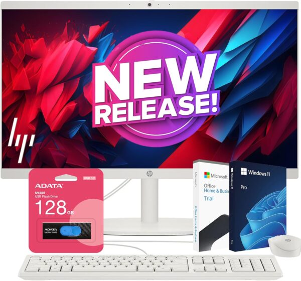 HP Business All-in-One Desktop| 22" Full HD Display| Intel Dual-core Processor| 16GB RAM| 512GB PCIe SSD| 128GB External Drive & Microsoft Office Trial| KB&Mouse| HDMI&USB-C| WiFi6| Windows 11 Pro - Image 2