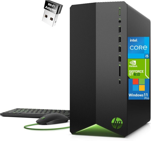 HP Pavilion Tower Desktop Computer, Intel Hexa-Core i5-10400F (Beat i7-8700), 16GB DDR4 RAM, 1TB PCIe SSD, GeForce GT 610 2GB, USB WiFi Adapter, RJ-45, Type-C, HDMI, VGA, Windows 11 Pro, WE/PGPY - Image 2