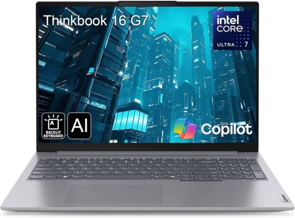 Lenovo ThinkBook 16 G7 16" FHD+ Business Laptop Computer, Intel 16-Core Ultra 7 155H (Beat i7-13705H), Arc Graphics, 32GB DDR5 RAM, 1TB PCIe SSD, WiFi 6E, Backlit Keyboard, Windows 11 Pro, AZ-XUT - Image 2